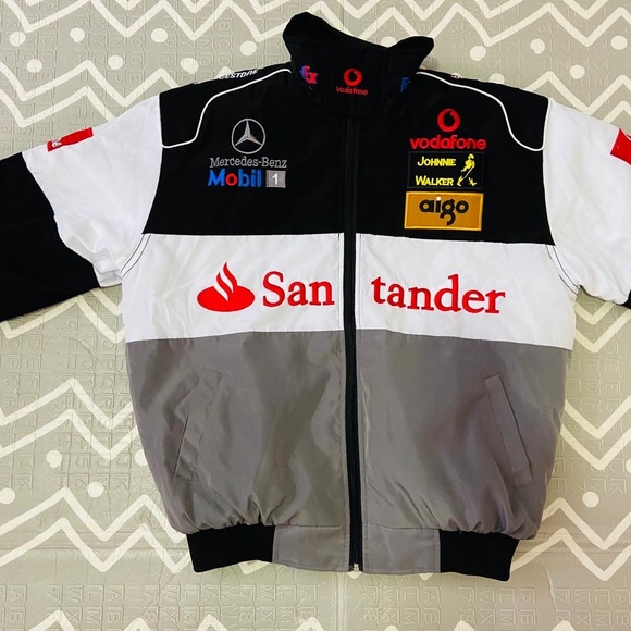 Vintage retro Mercedes Benz mclaren F1 nascar embroidered racing graphic jacket - Picture 2 of 11
